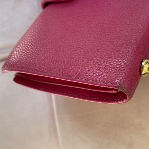 Chanel 1996-1997 CC Caviar Wallet on Chain in Pink w/Dust Bag - Picture 13 of 15